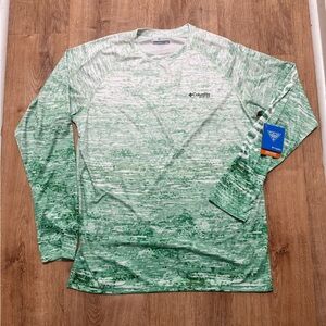 COLUMBIA | Men’s‎ Green PFG Long Sleeve Shirt, Size M